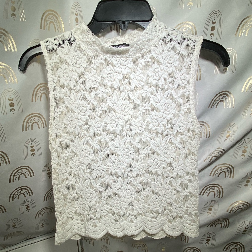 Ambiance White Lace Kids Blouse